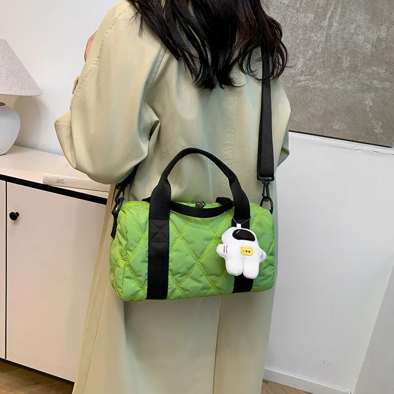 GOX Nylon Shoulder Bag, Crossbody Bag, Handbag Regular Women's White/Khaki/Green/Pink-19