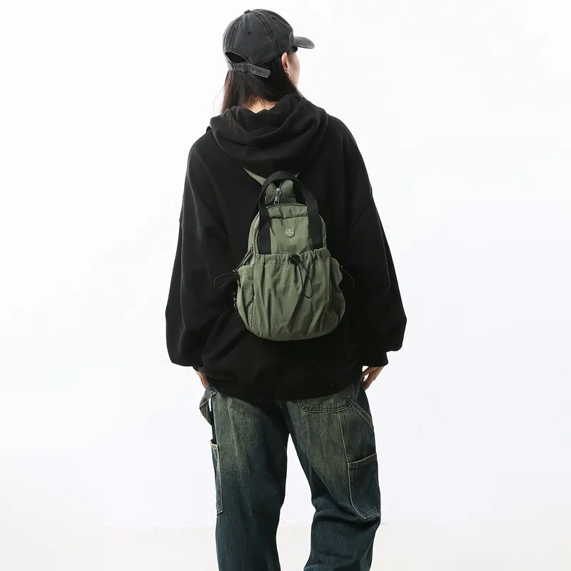 GOX Nylon Sling Bag Regular Unisex White/Black/Red/Light Purple/Green/Yellow/Khaki-17