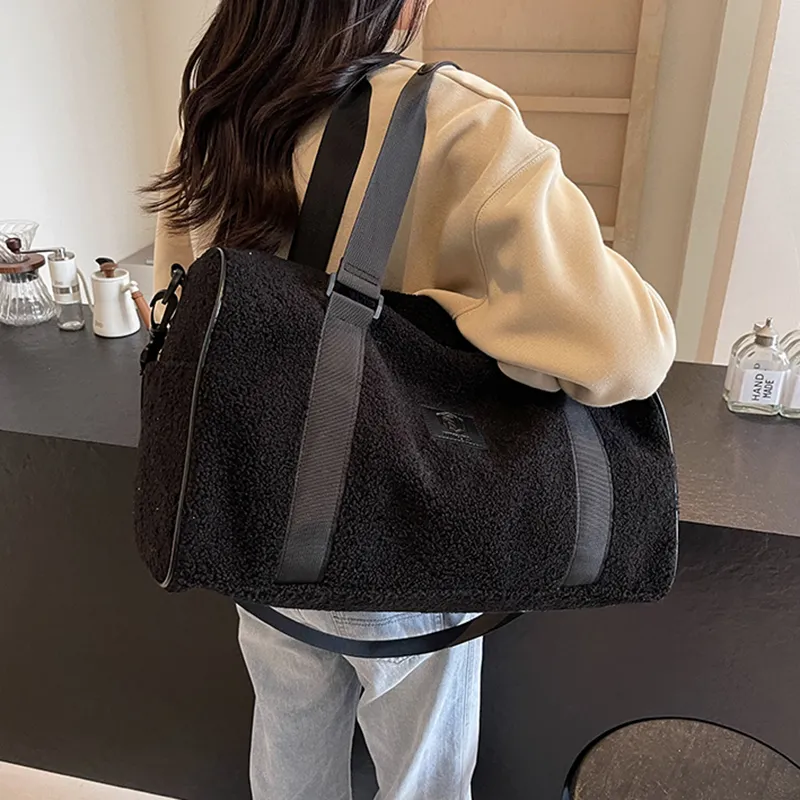 GOX Polyester Travel Bag Regular Unisex Ecru/Black/Gray Pink/Brown-4