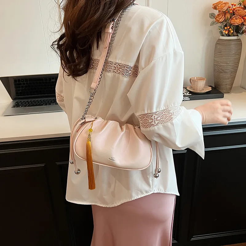 GOX PU Crossbody Bag, Shoulder Bag Women's Silver/Black/Pearl Pink/Glossy Silver-19