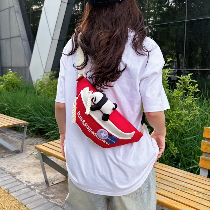 GOX Oxford Sling Bag Regular Unisex White & Red/White & Pink/White & Green/White & Blue/White/Black/Red-5