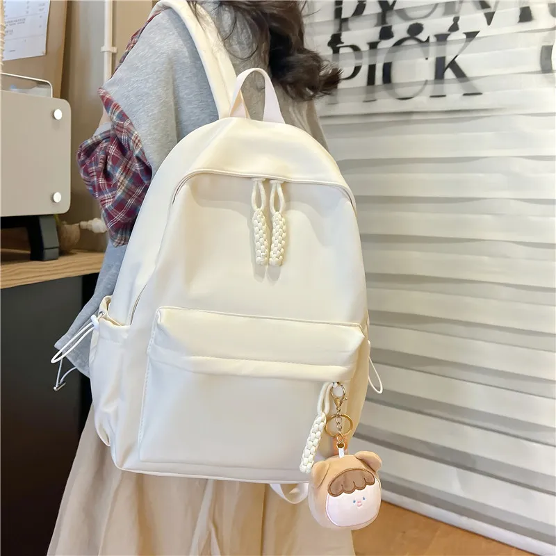 GOX Nylon Backpack Regular Unisex White/Black/Yellow/Green/Pink-1