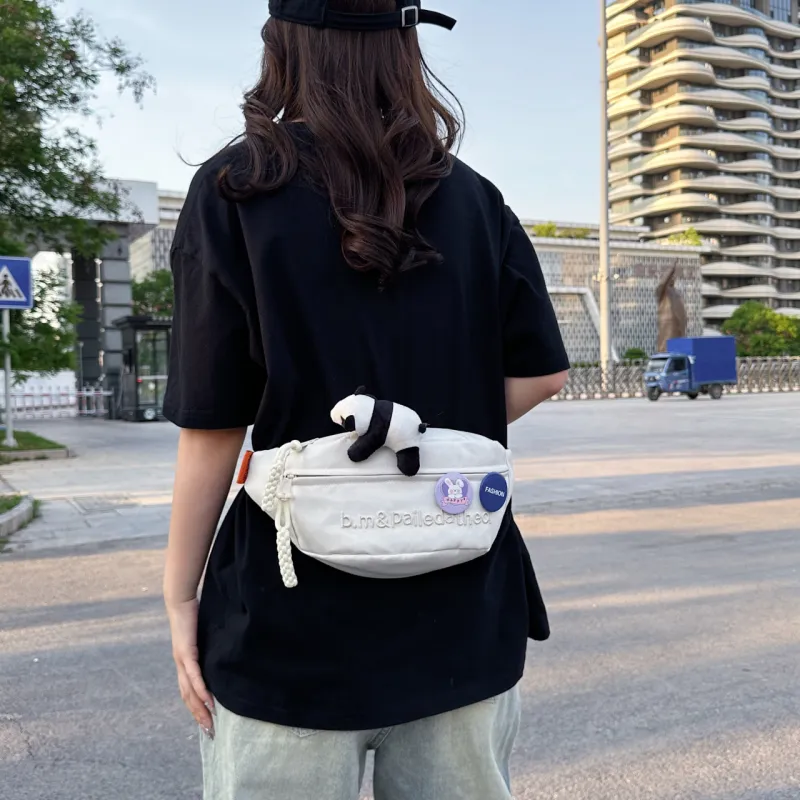 GOX Oxford Sling Bag Regular Unisex White & Red/White & Pink/White & Green/White & Blue/White/Black/Red-26