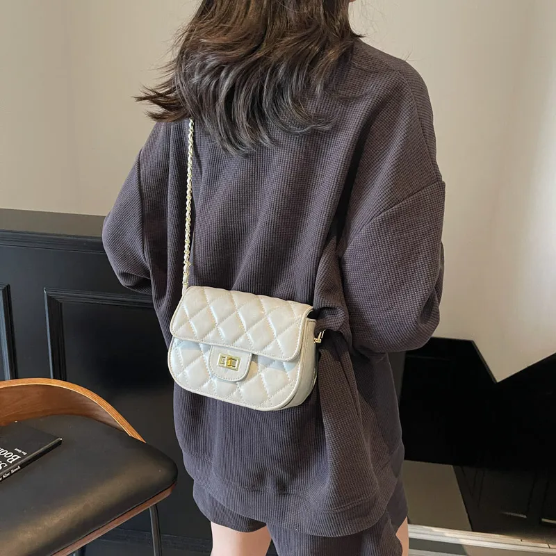 GOX PU Crossbody Bag Women's Ecru/Black/Light Blue/Pink-17