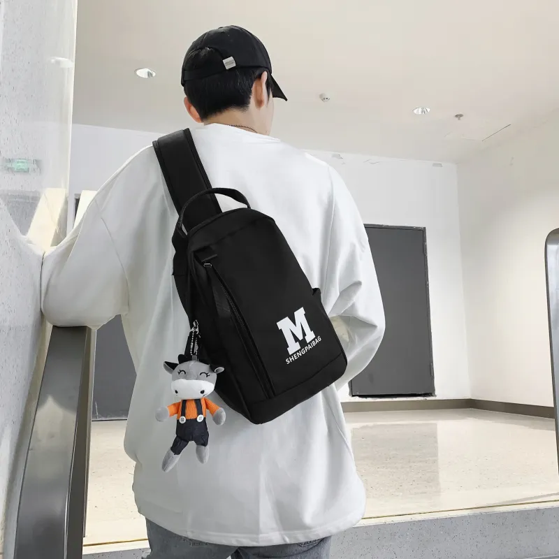 GOX Nylon Sling Bag Unisex White Green/White Blue/Black/Green/Blue-7