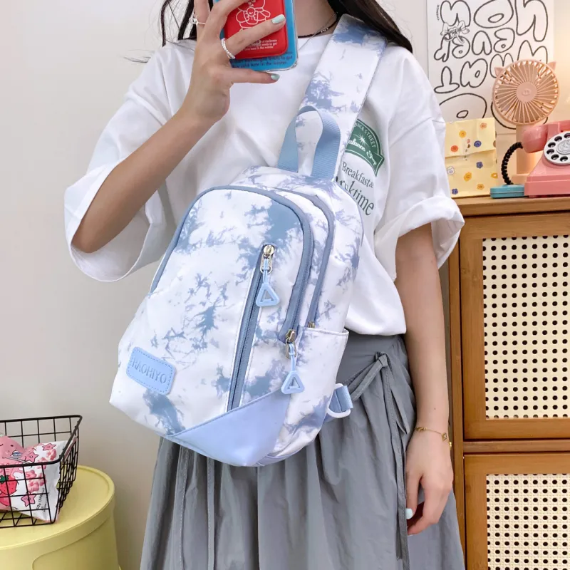 GOX Nylon Crossbody Bag Sling Bag Regular Unisex Black/Green/Blue/Pink-11