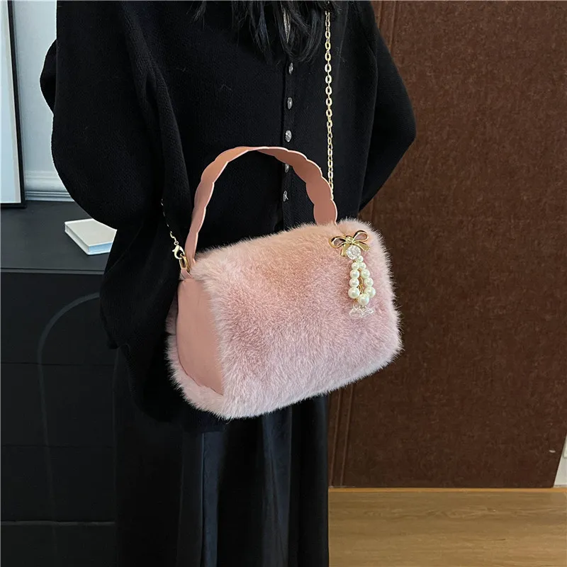 GOX Plush One Shoulder Handbag Regular Women's Multicolor-22