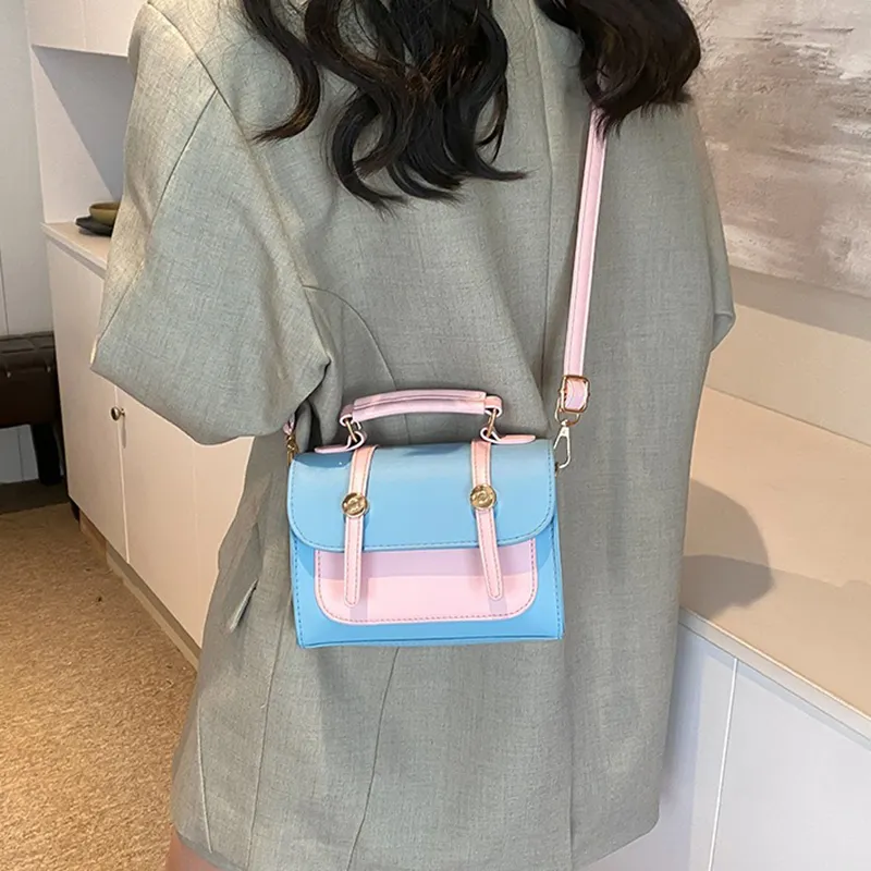GOX PU Handbag Regular Women's White/Black/Blue/Pink-13