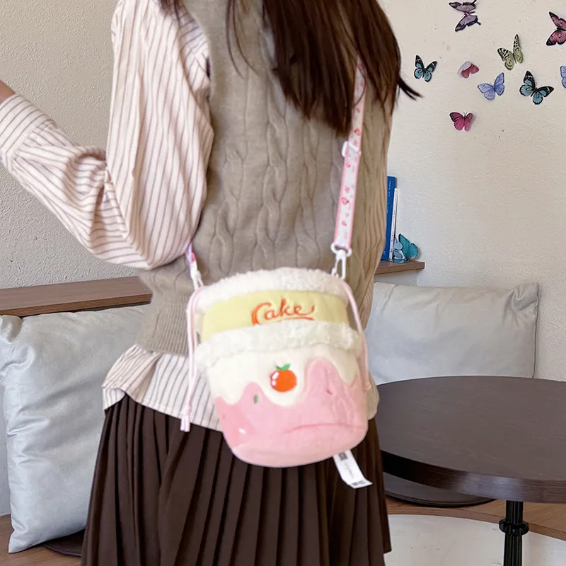 GOX Corduroy Bucket Bag, Shoulder Bag Women's Purple/Pink/Brown-7