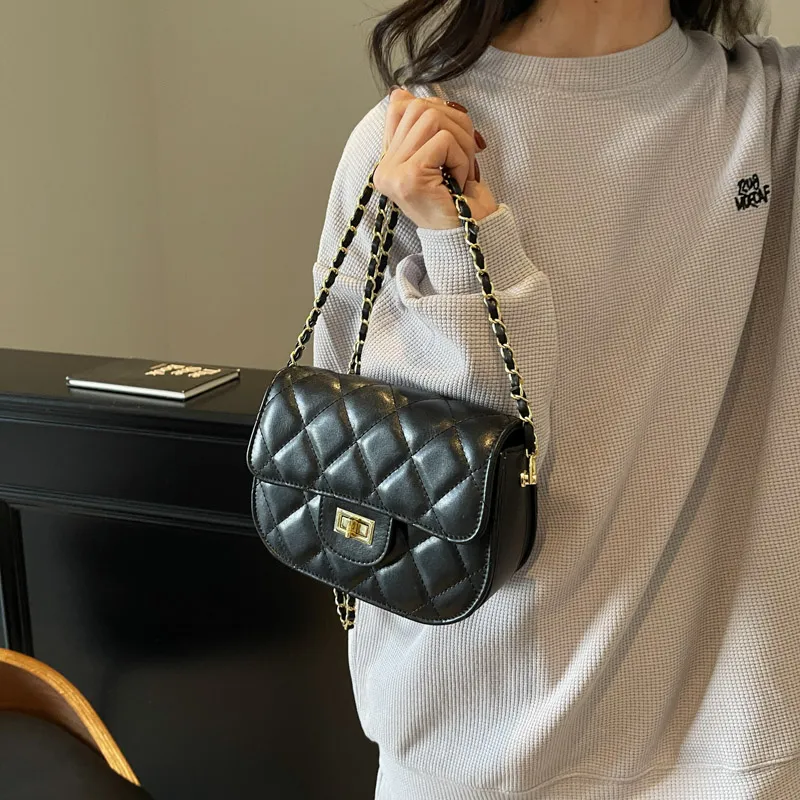 GOX PU Crossbody Bag Women's Ecru/Black/Light Blue/Pink-7