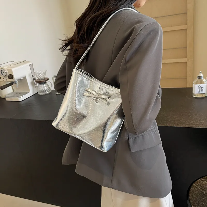 GOX PU Handbag, Shoulder Bag Regular Women's White/Red/Silver/Black-18