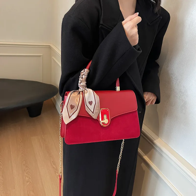 GOX PU Handbag Women's Burgundy-4