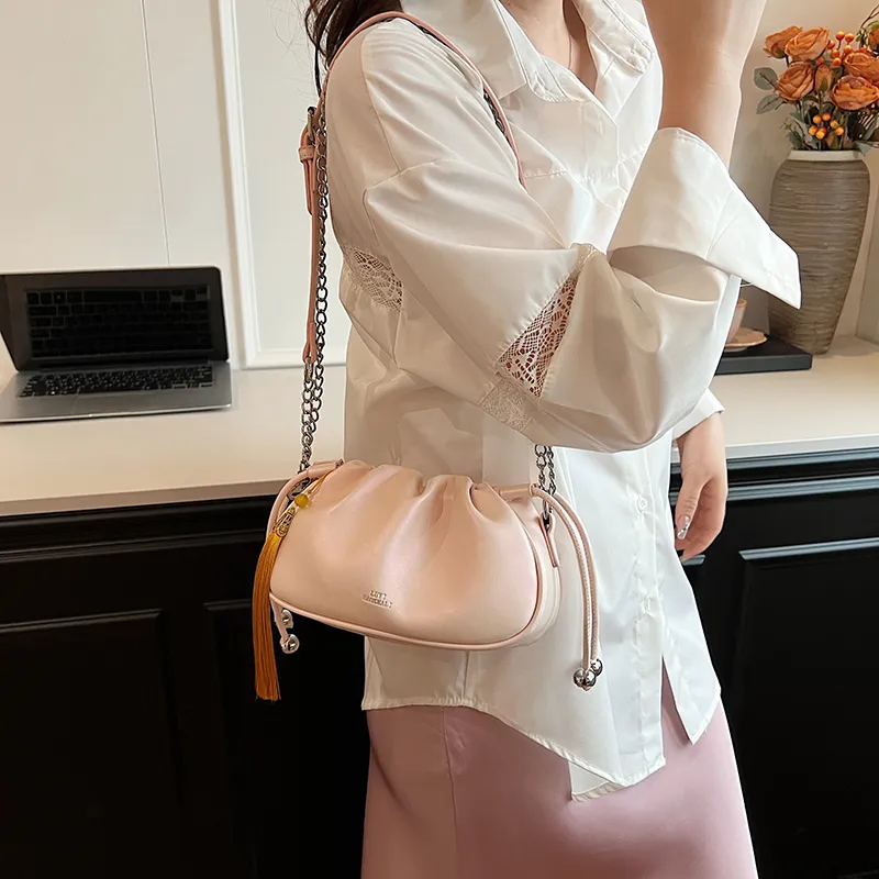 GOX PU Crossbody Bag, Shoulder Bag Women's Silver/Black/Pearl Pink/Glossy Silver-20