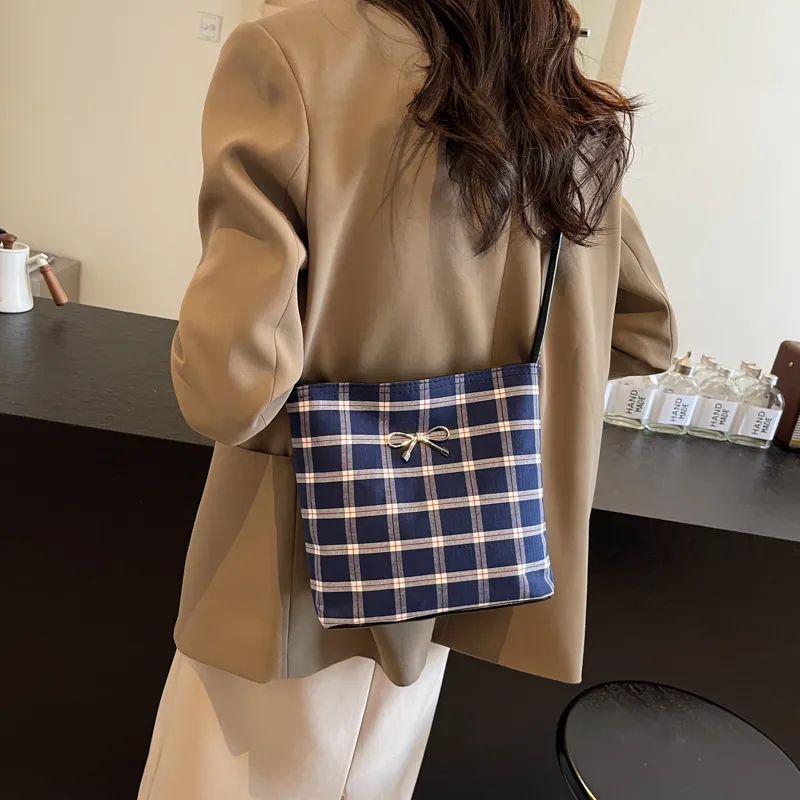 GOX Oxford Shoulder Bag Regular Women's Blue-1