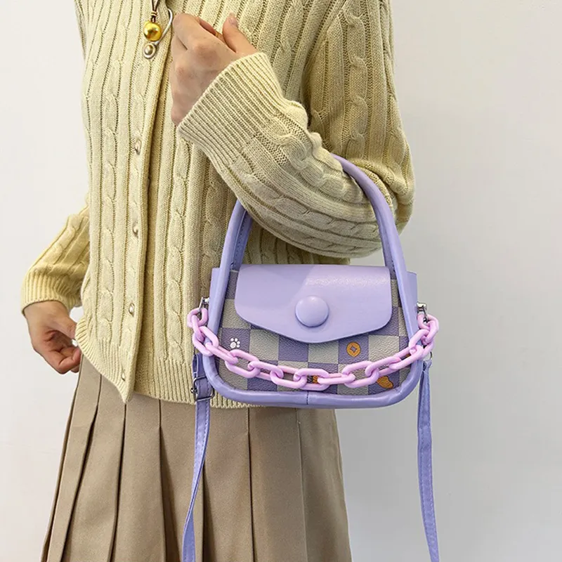 GOX PU One Shoulder Handbag Regular Women's Ecru/Black/Purple/Coffee/Green/Pink-27