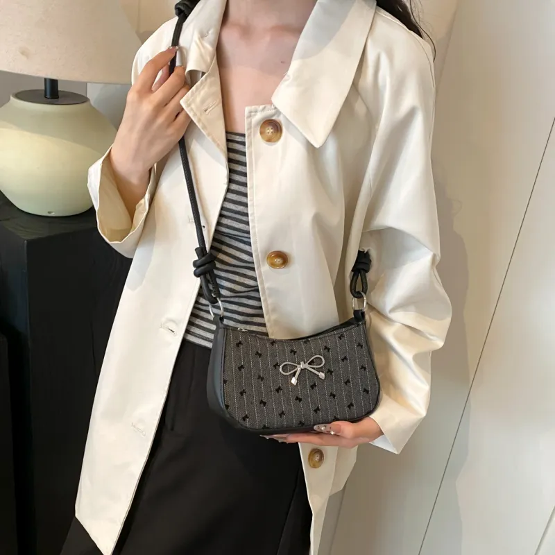 GOX PU Shoulder Bag Regular Women's Black Polka Dot/Black Butterfly/Gray Heart/Gray Polka Dot-7