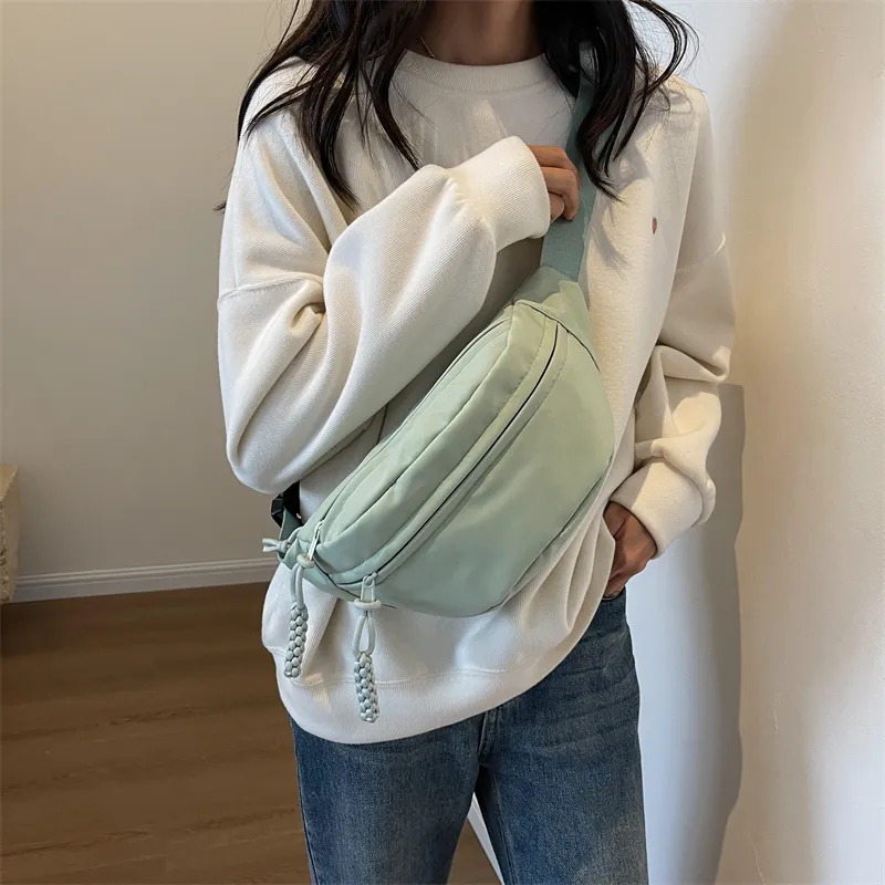 GOX Canvas Sling Bag Regular Unisex Ecru/Black/Yellow/Light Green/Pink-27