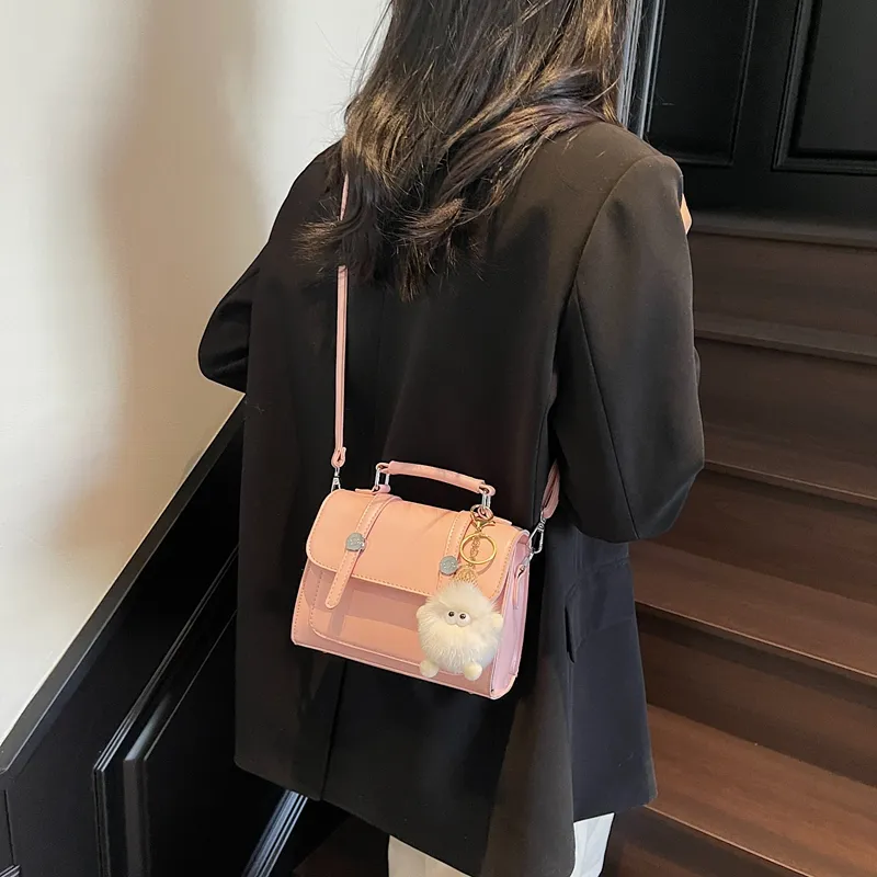 GOX PU Crossbody Bag Women's Pink/Pea Green/Black/Khaki-2