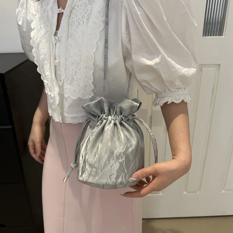 GOX PU Shoulder Bag Regular Women's White/Black/Blue/Silver/Pink-12