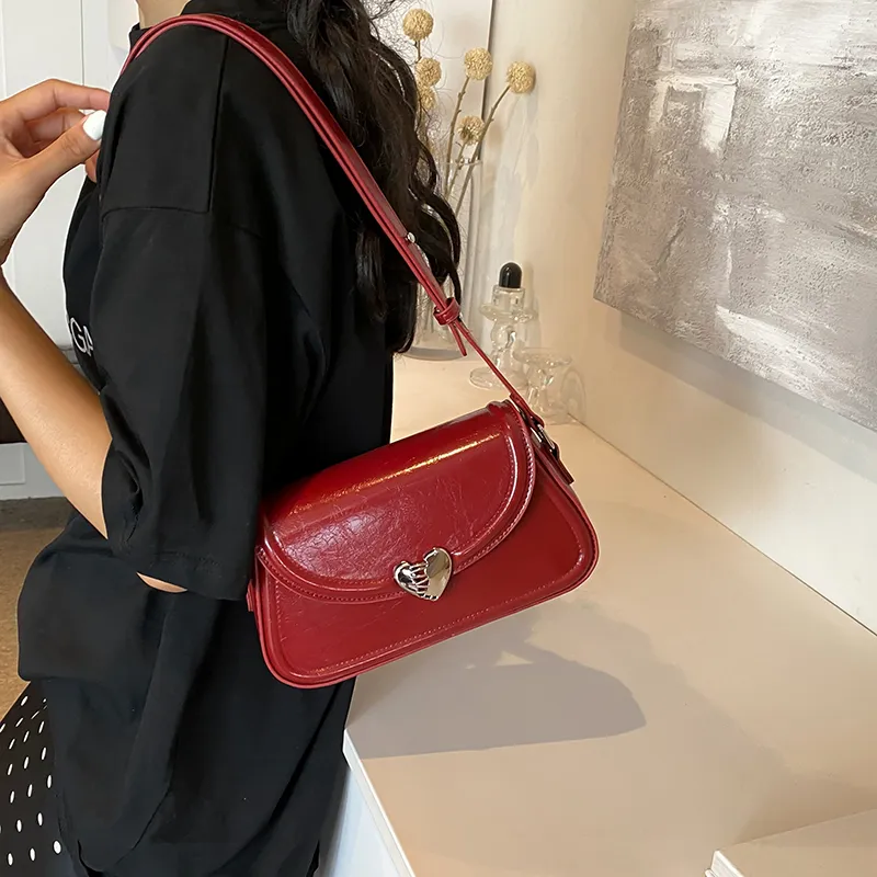GOX PU Shoulder Bag, Crossbody Bag Regular Women's White/Silver/Black/Red-10