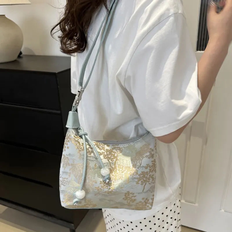 GOX Pu Shoulder Bag, Crossbody Bag Regular Women's White/Blue/Pink-6