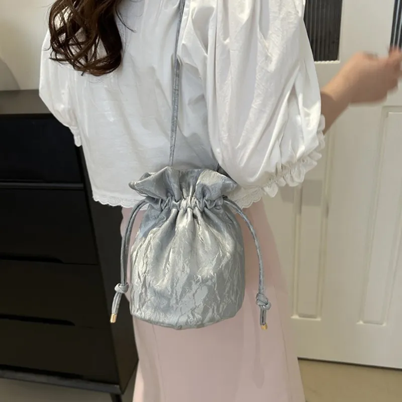 GOX PU Shoulder Bag Regular Women's White/Black/Blue/Silver/Pink-10
