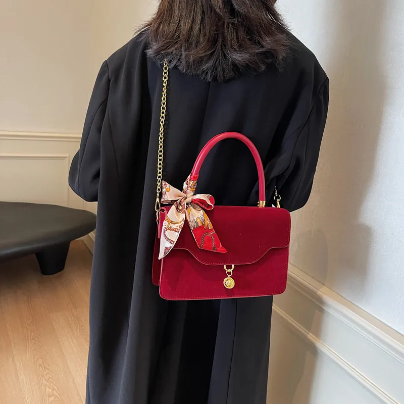 GOX PU Handbag Women's Burgundy-3