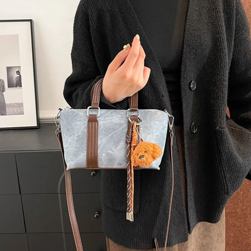 GOX PU Handbag, Shoulder Bag, Crossbody Bag Regular Women's Black/Coffee/Sky Blue-7