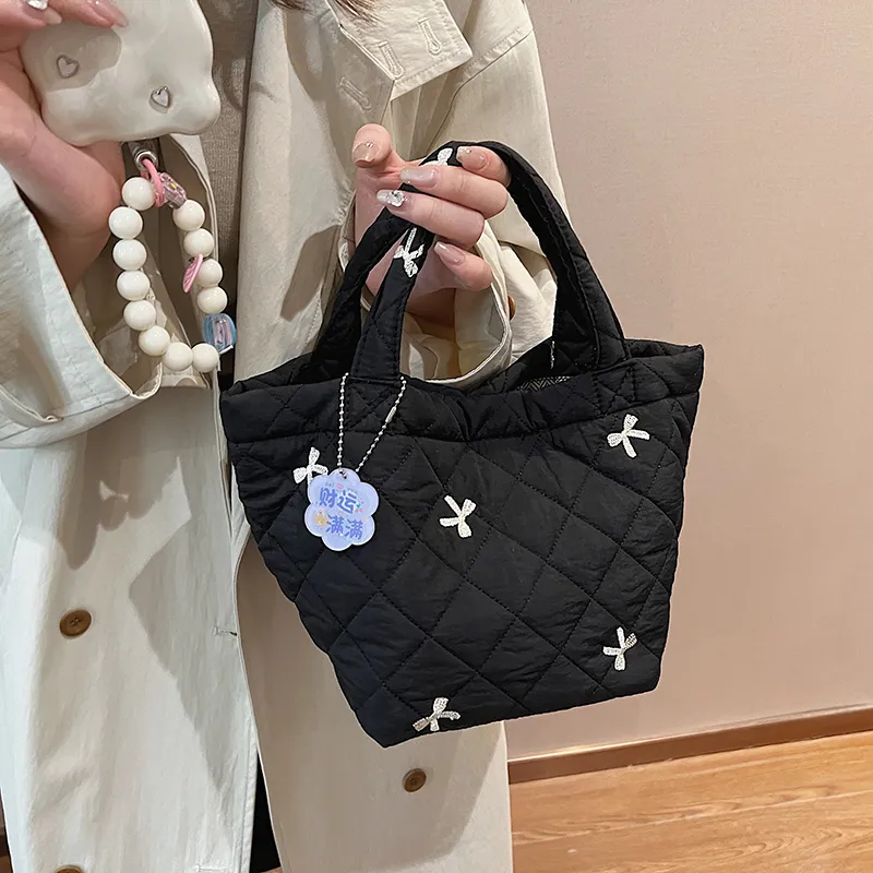 GOX Nylon Handbag Women's White/Black-7