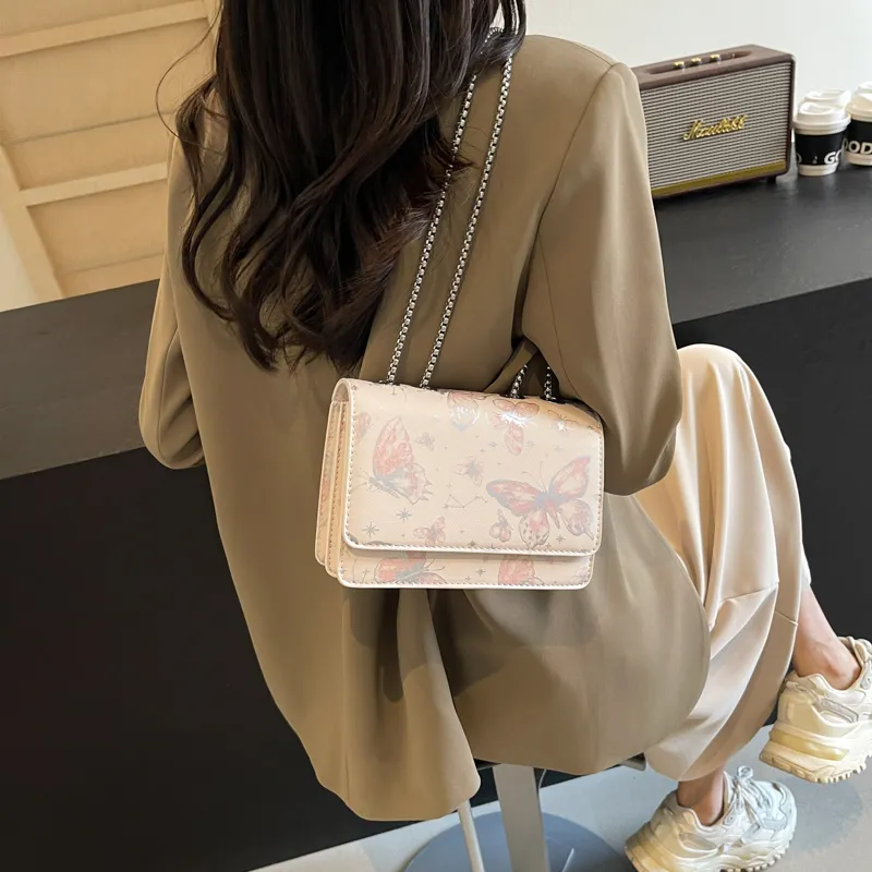 GOX PU Shoulder Bag Regular Women's Silver/Black/Pink-16