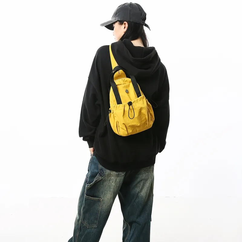 GOX Nylon Sling Bag Regular Unisex White/Black/Red/Light Purple/Green/Yellow/Khaki-12