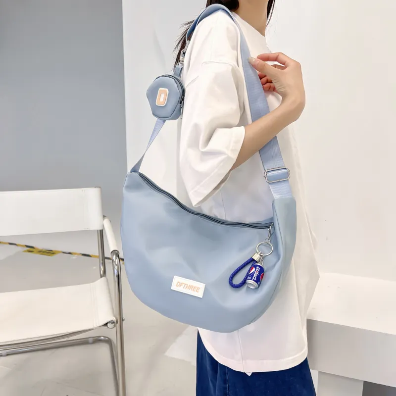 GOX Nylon Crossbody Bag, Shoulder Bag Women's White/Black/Yellow/Pink/Blue-17