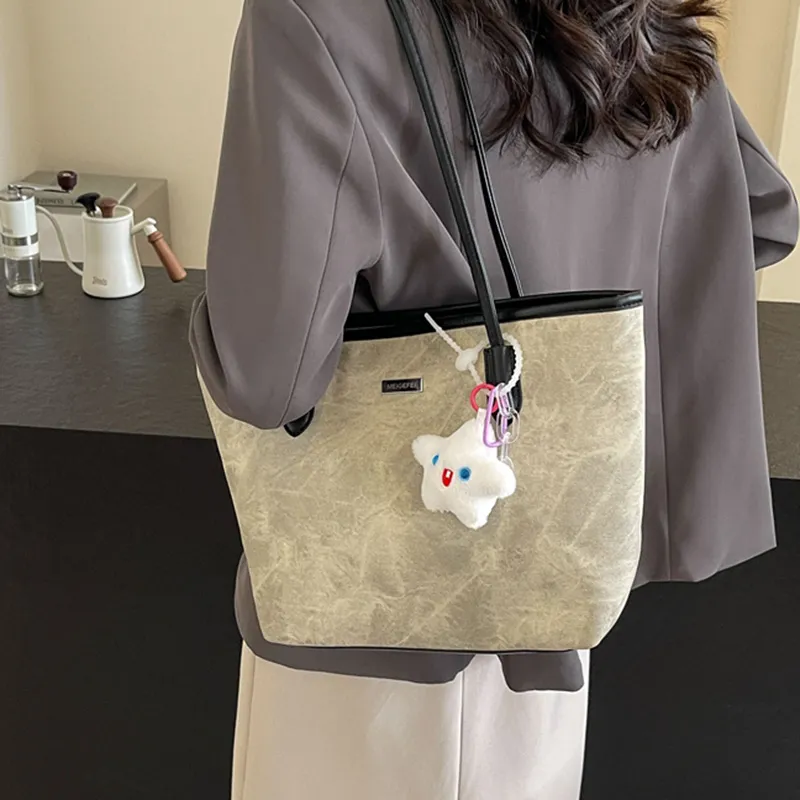 GOX PU Shoulder Bag Regular Women's Light Gray/Pink/Dark Tea/Blue-2
