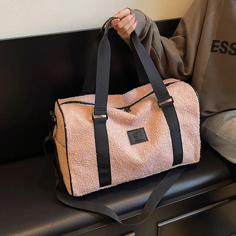 GOX Polyester Travel Bag Regular Unisex Ecru/Black/Gray Pink/Brown-10