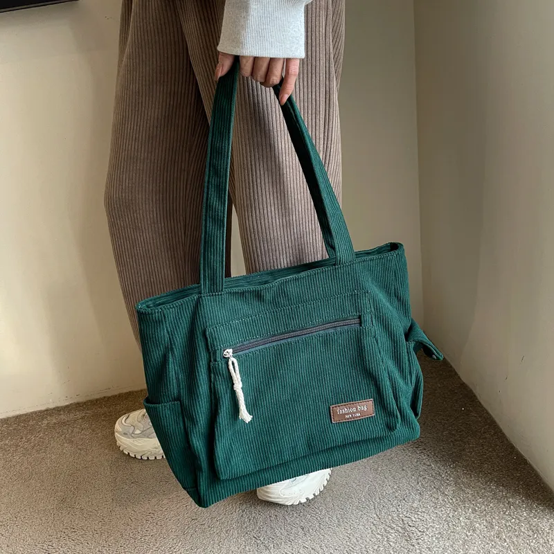 GOX Corduroy Shoulder Bag Women's Multicolor-26