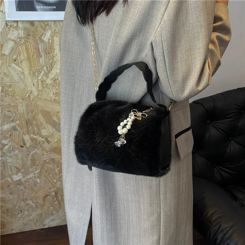 GOX Plush One Shoulder Handbag Regular Women's Multicolor-7