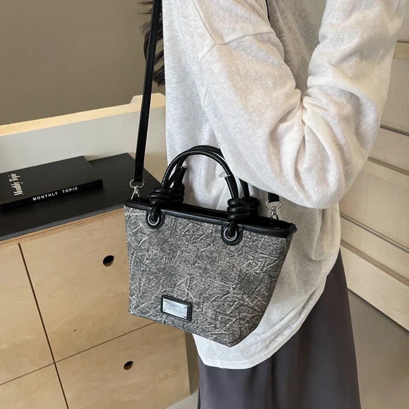 GOX PU Handbag, Shoulder Bag Women's White/Black/Blue-17