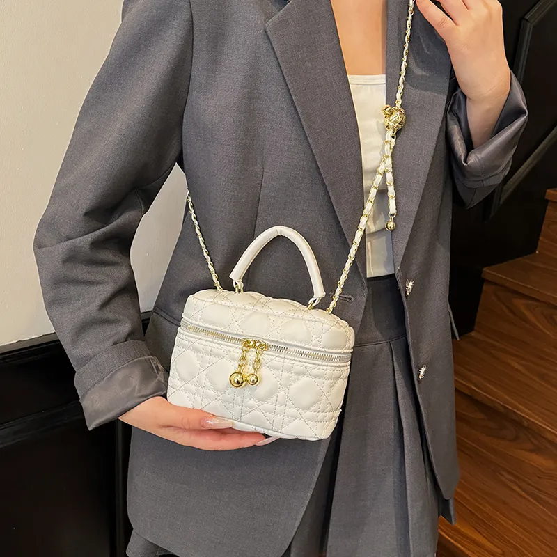 GOX PU Handbag Regular Women's Black/White-5