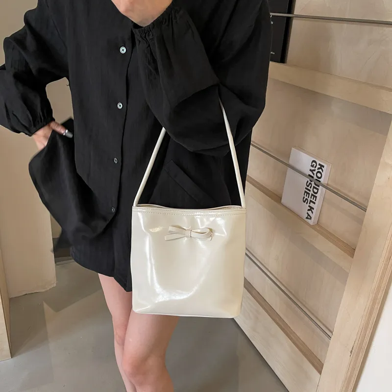 GOX PU Handbag, Shoulder Bag Regular Women's White/Red/Silver/Black-5