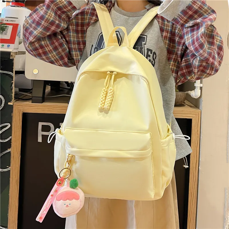 GOX Nylon Backpack Regular Unisex White/Black/Yellow/Green/Pink-14