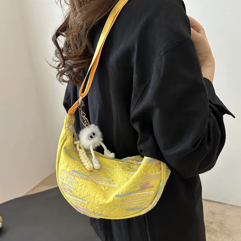 GOX Pu Shoulder Bag Women's White/Black/Yellow/Pink-33