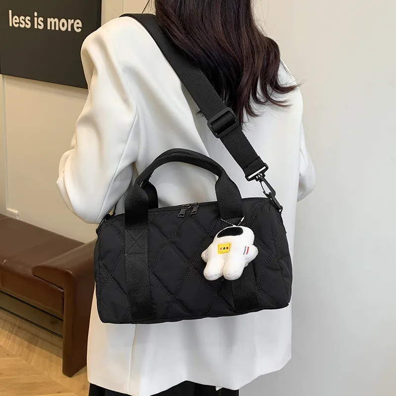 GOX Nylon Shoulder Bag, Crossbody Bag, Handbag Regular Women's White/Khaki/Green/Pink-10