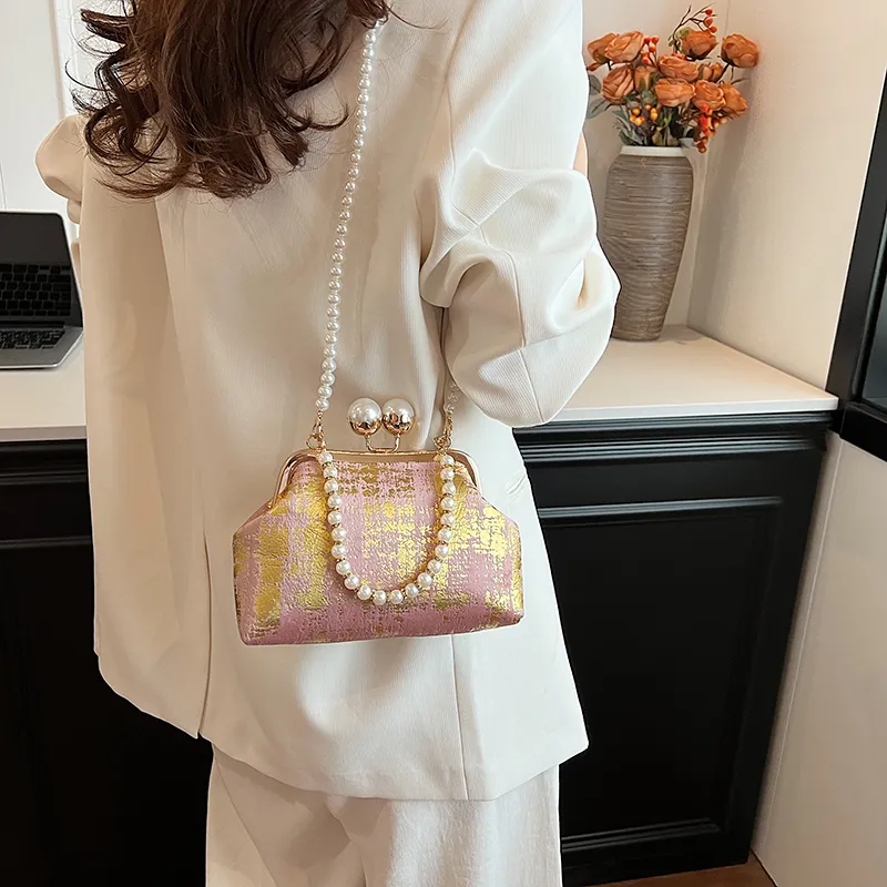 GOX PU Shoulder Bag Regular Women's Ecru/Black/Gray/Pink-18