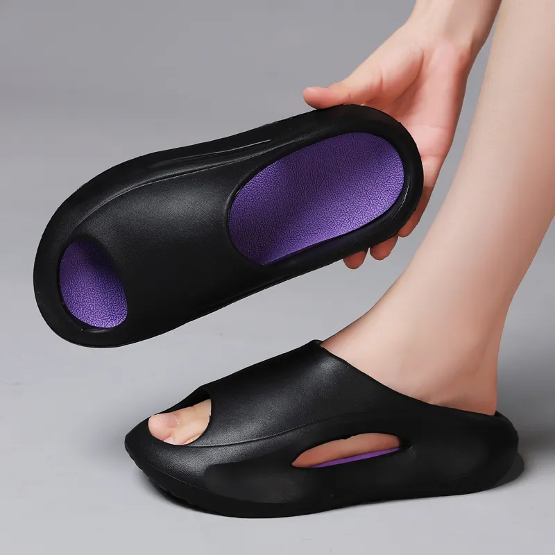 GERTOP EVA Quiet Slip Resistant Odor Resistant Abrasion Resistant Cushioning Slide Slippers Unisex-16