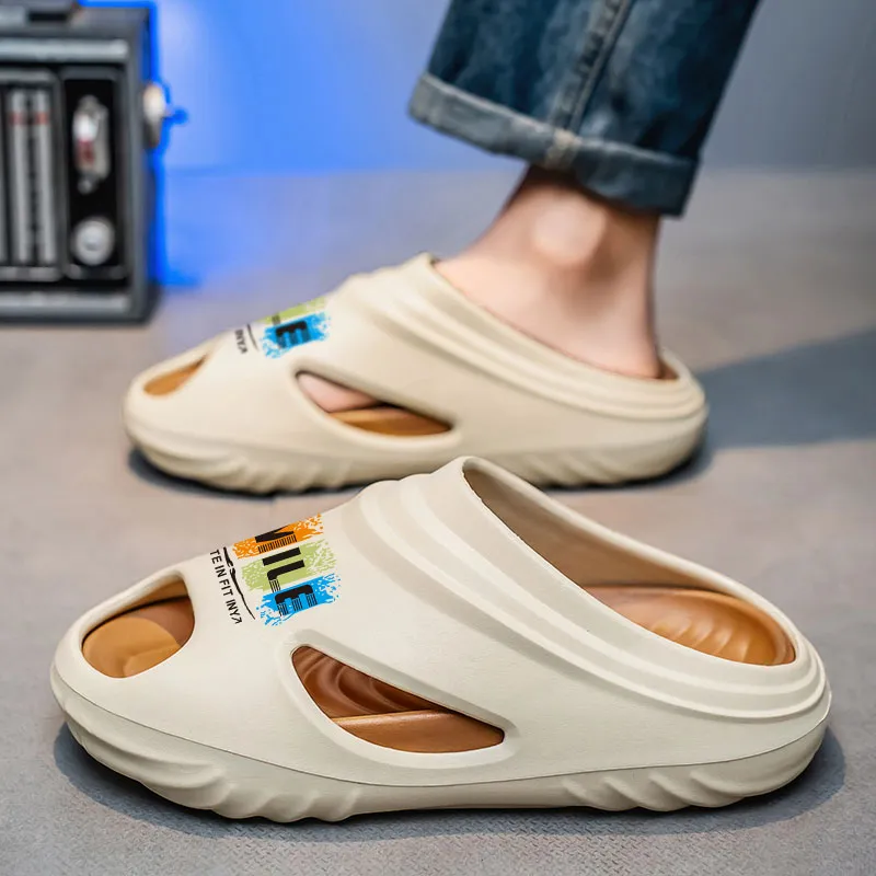 GERTOP EVA Quiet Slip Resistant Odor Resistant Abrasion Resistant Cushioning Slide Slippers Men's-14