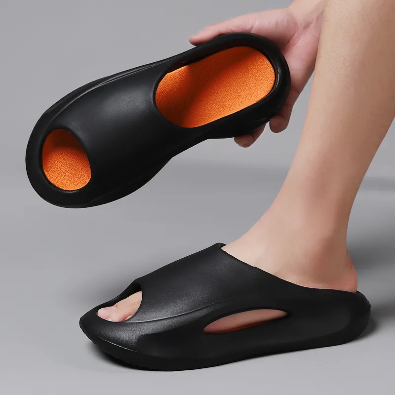 GERTOP EVA Quiet Slip Resistant Odor Resistant Abrasion Resistant Cushioning Slide Slippers Unisex-7
