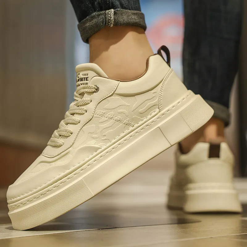GERTOP Anti-Slip And Wear-Resistant Lightweight Breathable Height Increasing Platform Stylish Skateboarding Shoes Men's-16