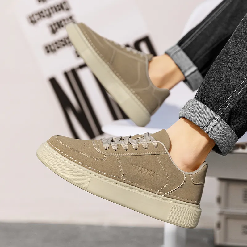 GERTOP Anti-Slip And Wear-Resistant Lightweight Height Increasing Low-Top Skateboard Shoes Men's-5