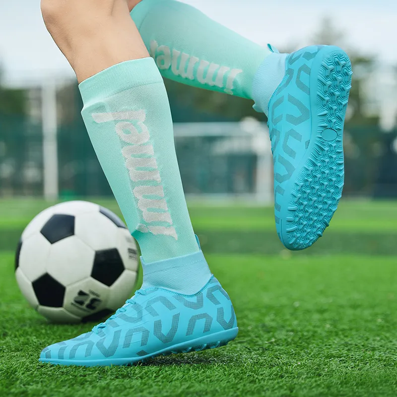 GERTOP Cushioning Anti-Slip Wear-Resistant Breathable Balance Lightweight Sports Soccer Shoes Unisex-4