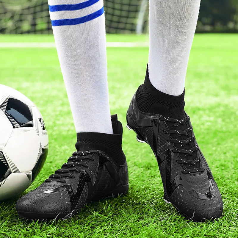 GERTOP Cushioning Anti-Slip Wear-Resistant Breathable Balance Lightweight Soccer Shoes Unisex-5